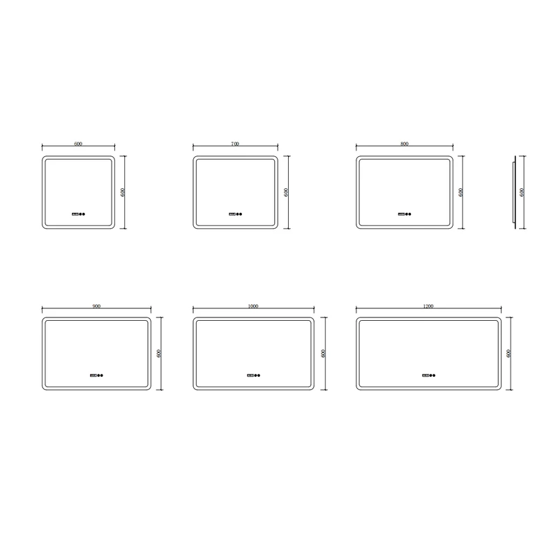 Marseille || LED tükör 60 cm