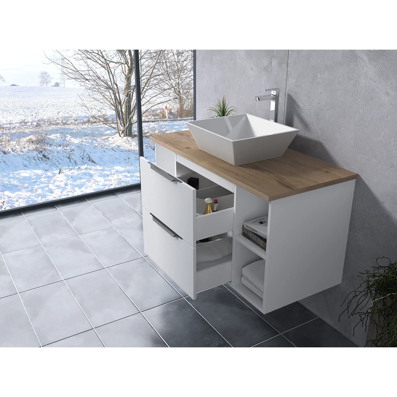 Rennes || White fürdőszoba szekrény mosdóval