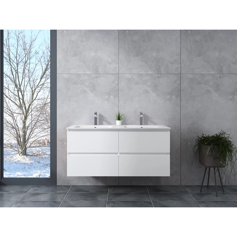 Dijon White fürdőszoba szekrény mosdóval 120cm