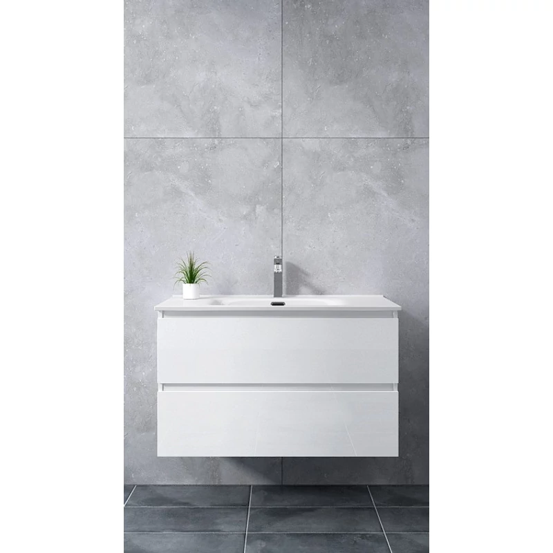 Catania White fürdőszoba szekrény mosdóval 60cm