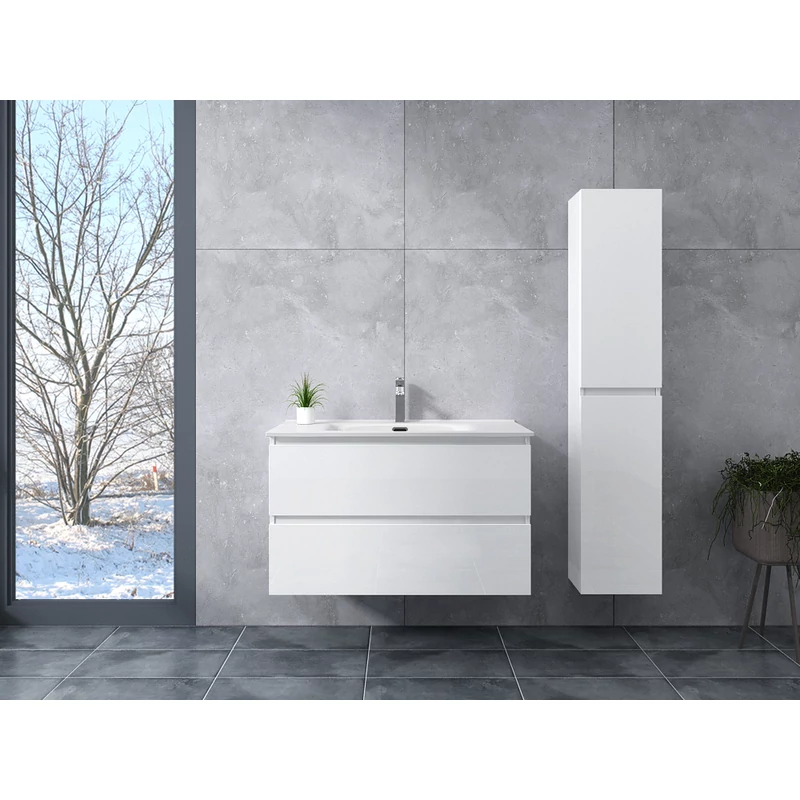 Catania White fürdőszoba szekrény mosdóval 60cm