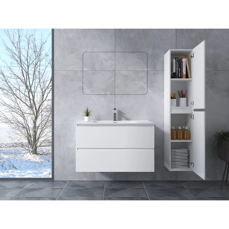 Catania White fürdőszoba szekrény mosdóval 60cm