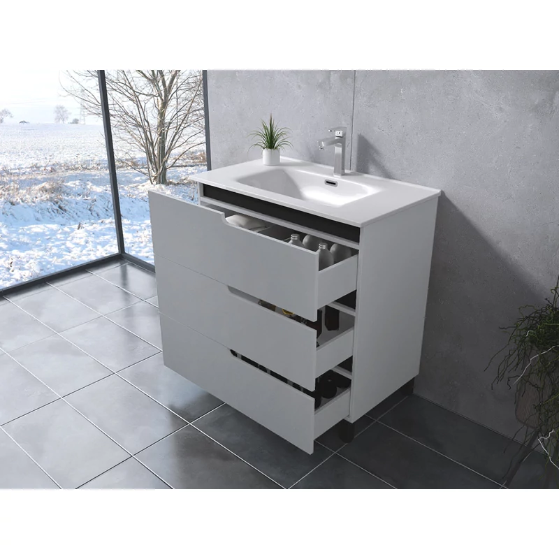 Torino White fürdőszoba szekrény mosdóval 60cm