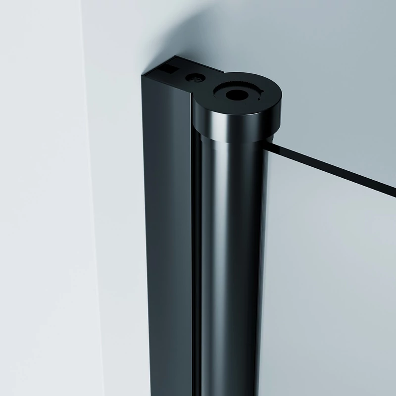 Madeira Black 80 nyíló zuhanyajtó, 190cm, 6mm
