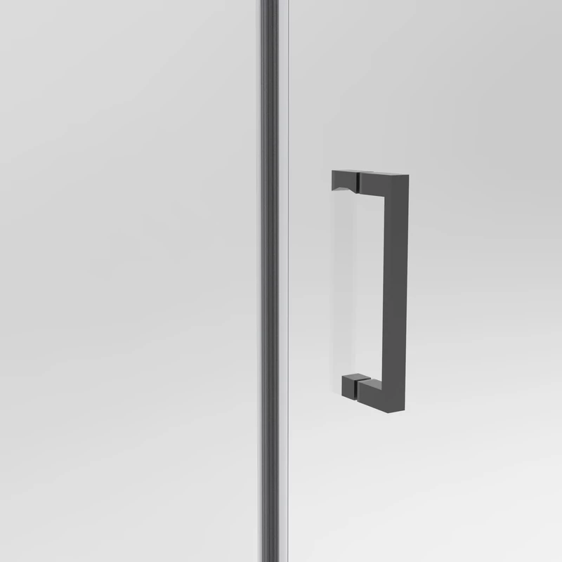 Belvero || Black 120 toló zuhanyajtó, 195cm, 6mm, NANO