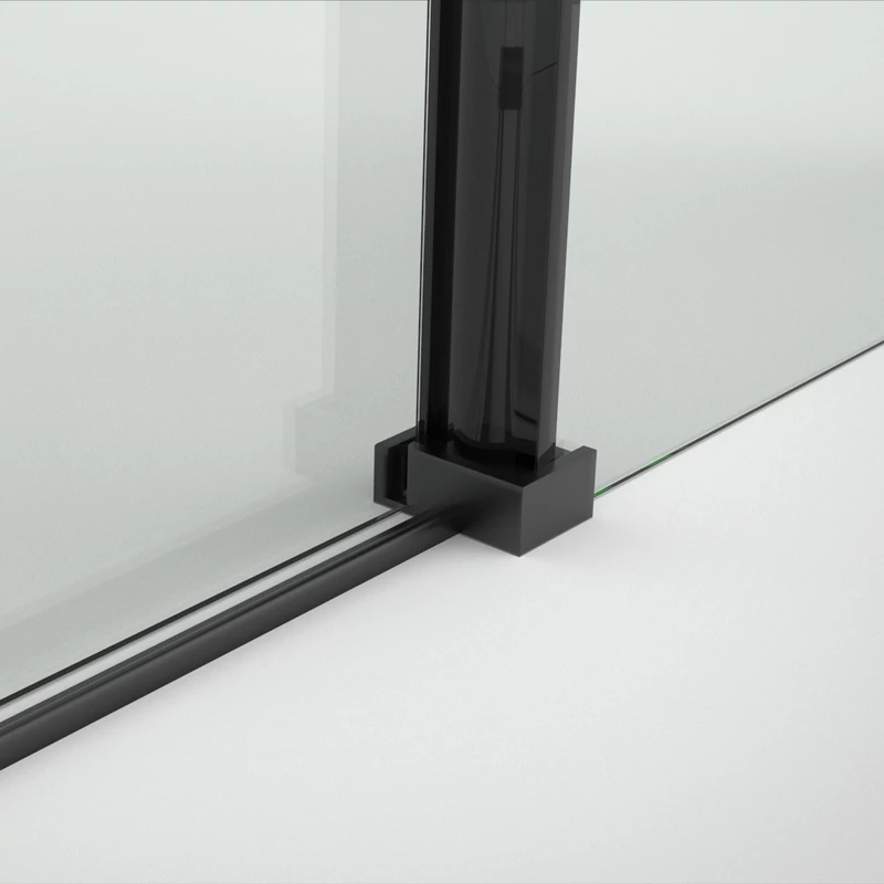 Belvero || Black 120 toló zuhanyajtó, 195cm, 6mm, NANO