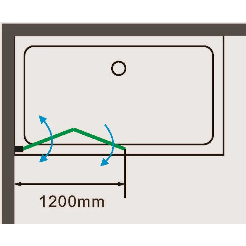 Alvor || 6mm, 120x140 kádparaván