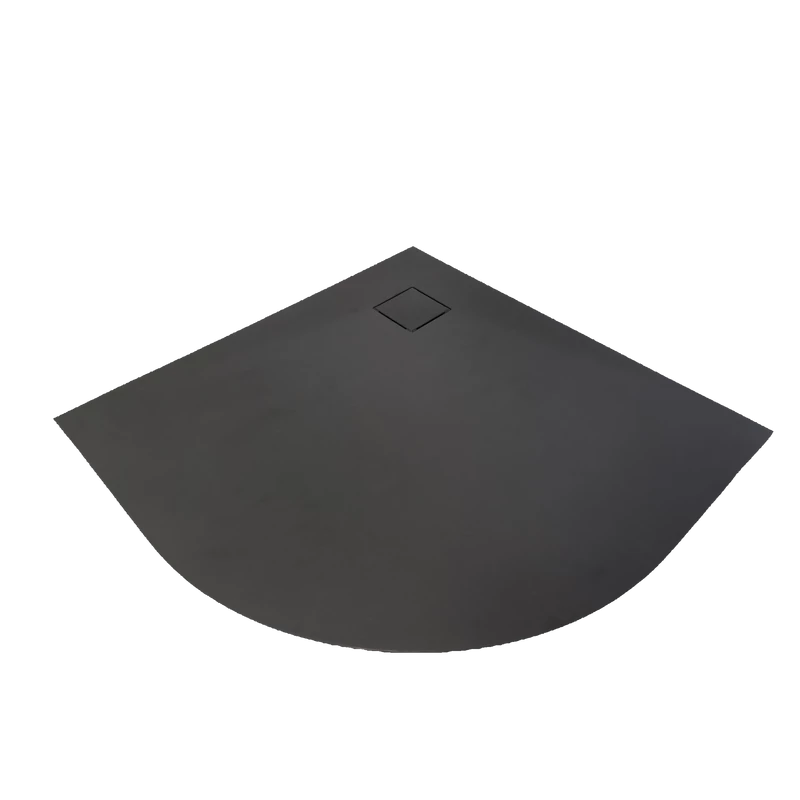 Cagliari Black 80x80x2,6 cm íves, SMC zuhanytálca