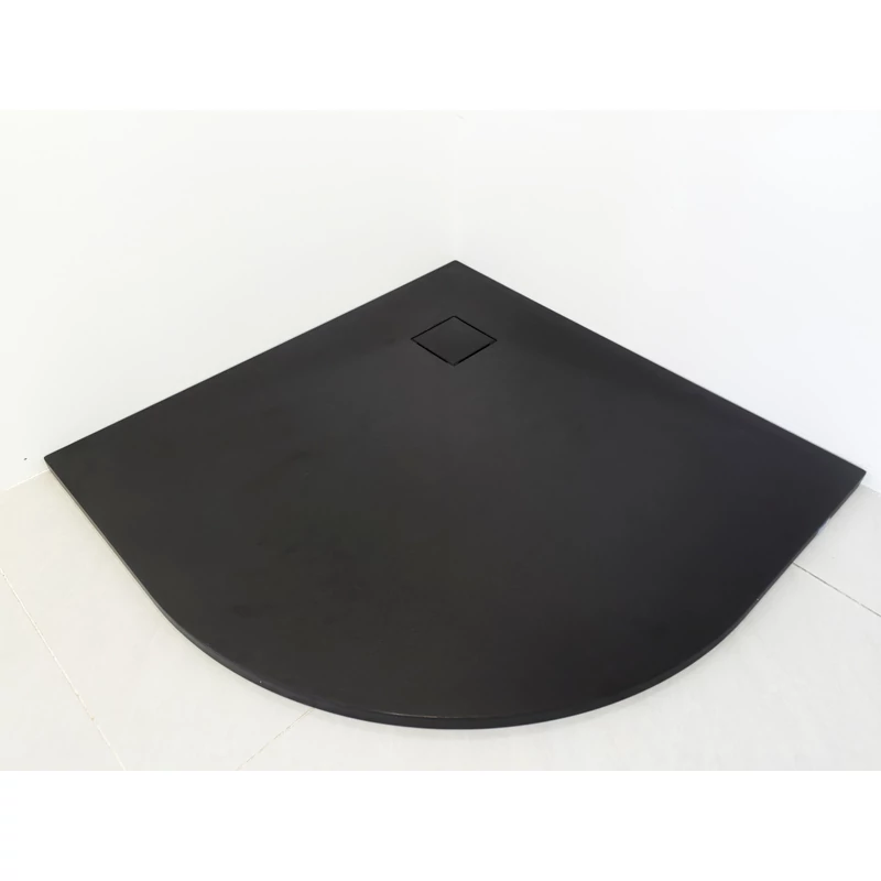Cagliari Black 80x80x2,6 cm íves, SMC zuhanytálca