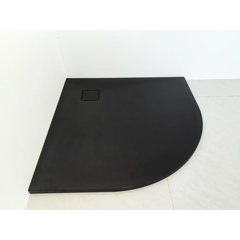 Cagliari Black 80x80x2,6 cm íves, SMC zuhanytálca