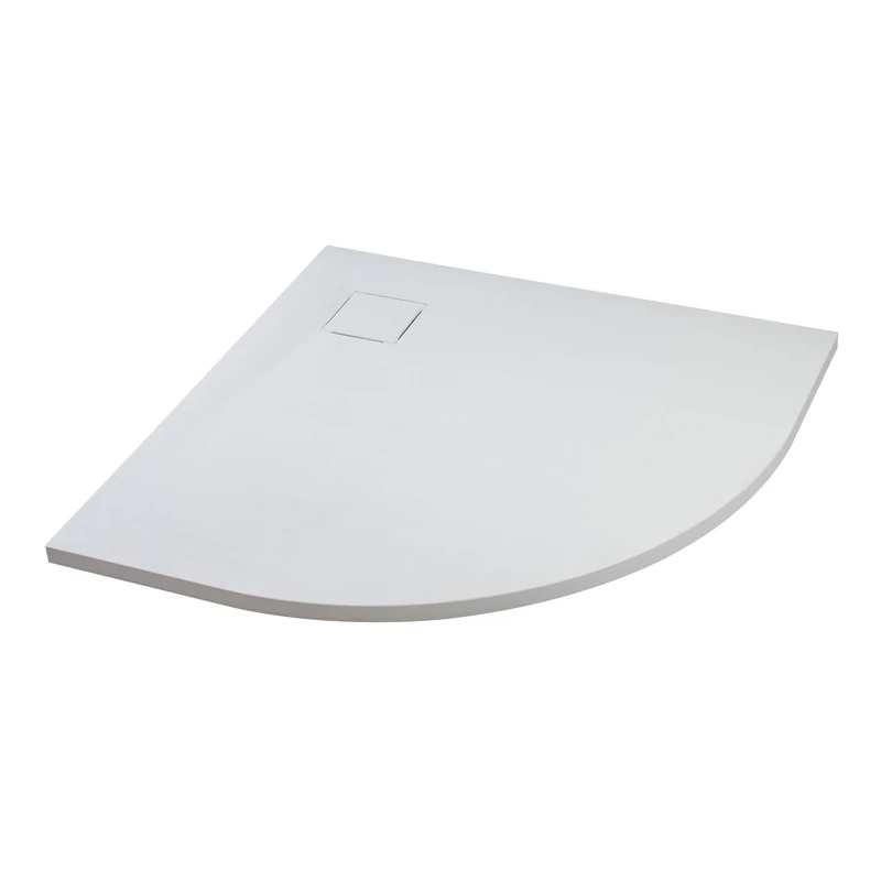Cagliari || White 80x80x2,6 cm íves, SMC zuhanytálca szifonnal