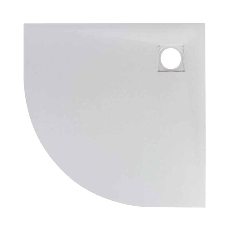 Cagliari || White 80x80x2,6 cm íves, SMC zuhanytálca szifonnal