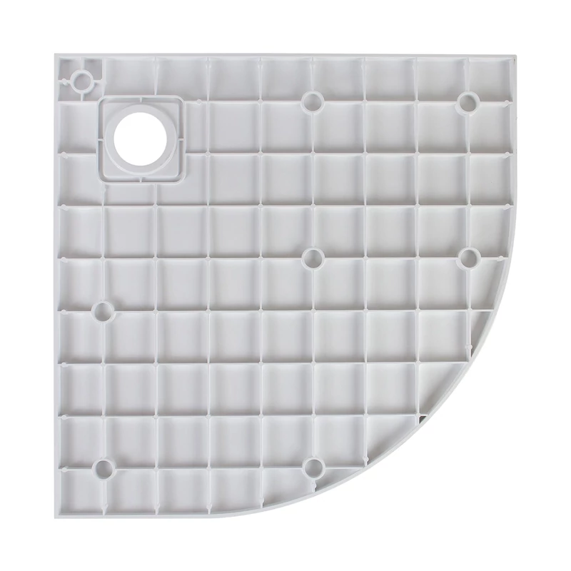 Cagliari || White 80x80x2,6 cm íves, SMC zuhanytálca szifonnal