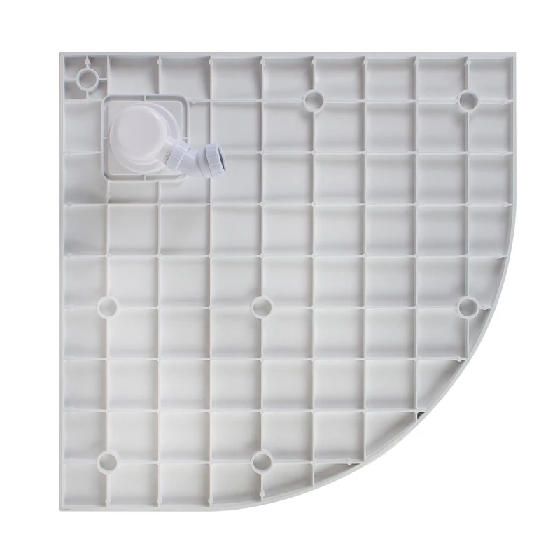 Cagliari || White 80x80x2,6 cm íves, SMC zuhanytálca szifonnal