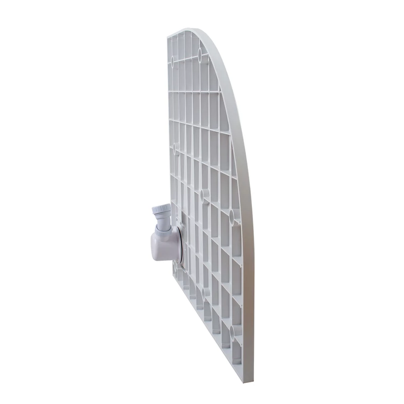 Cagliari || White 80x80x2,6 cm íves, SMC zuhanytálca szifonnal