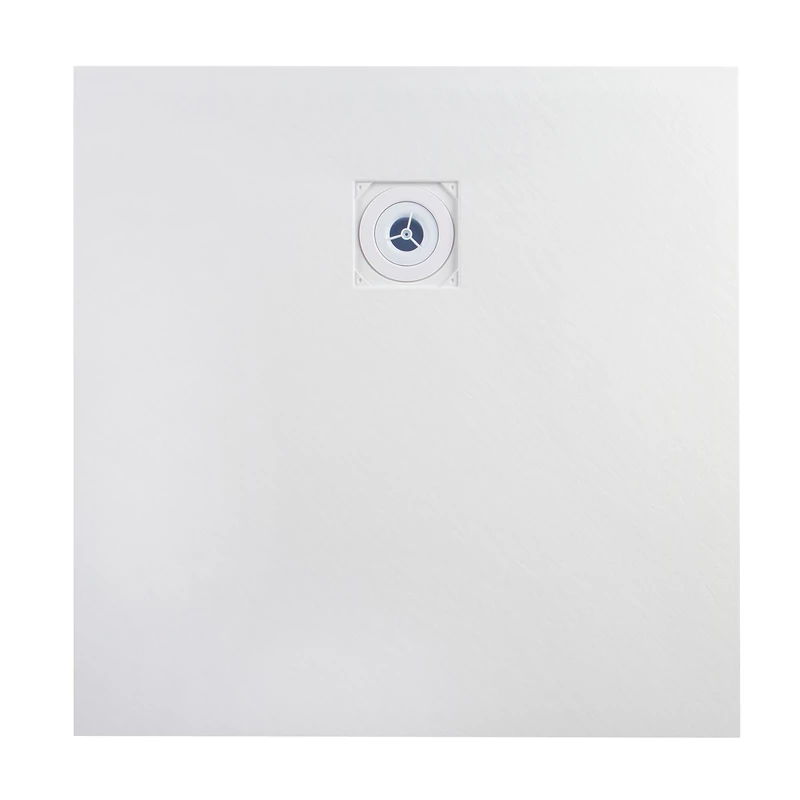 Cagliari || White 80x80x2,6 cm szögletes, SMC zuhanytálca szifonnal