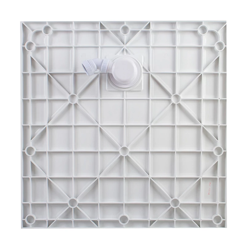 Cagliari || White 80x80x2,6 cm szögletes, SMC zuhanytálca szifonnal