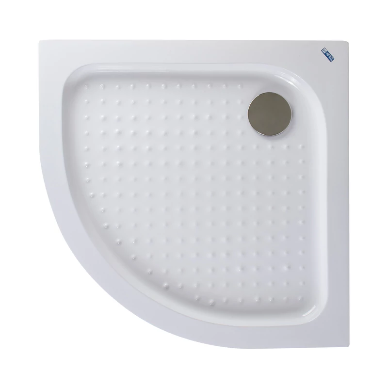 Almagro 90x90x13,5 cm íves, akril zuhanytálca szifonnal