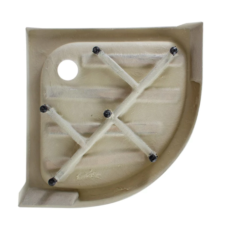 Almagro 90x90x13,5 cm íves, akril zuhanytálca szifonnal