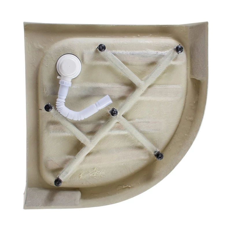 Almagro 90x90x13,5 cm íves, akril zuhanytálca szifonnal