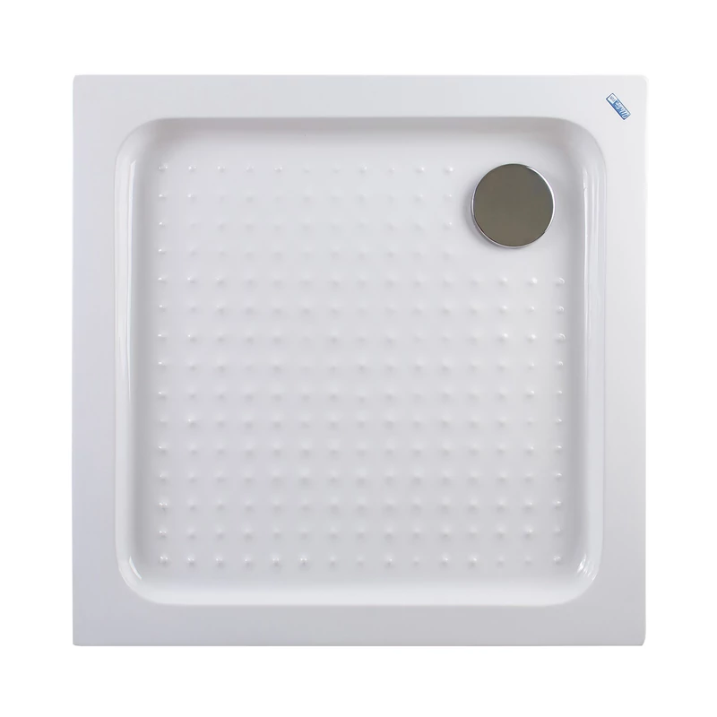 Almagro || 80x80x13,5 cm szögletes, akril zuhanytálca szifonnal