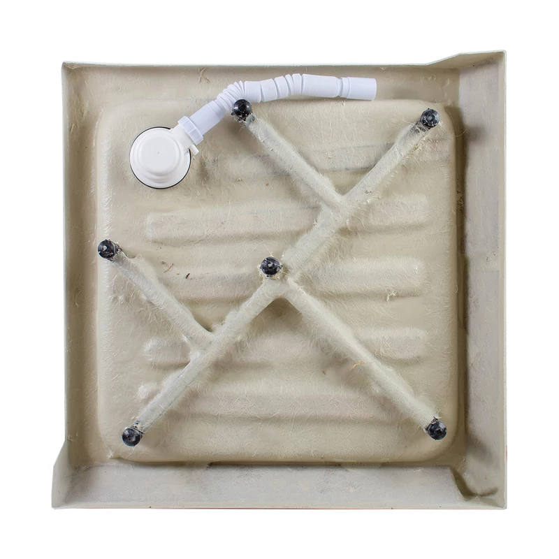 Almagro 90x90x13,5 cm szögletes, akril zuhanytálca szifonnal