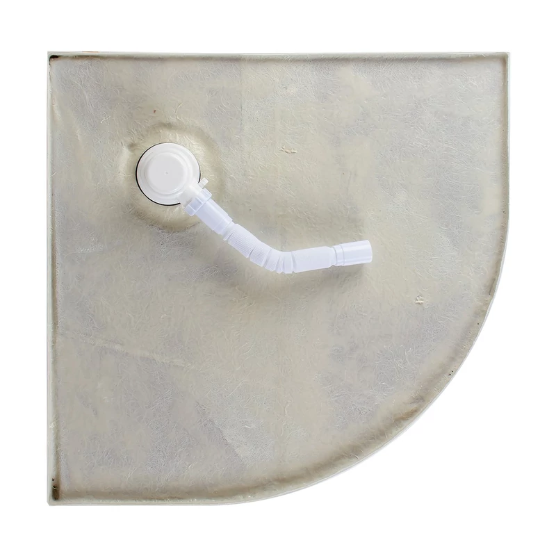 Coria 90x90x5 cm íves, akril zuhanytálca szifonnal