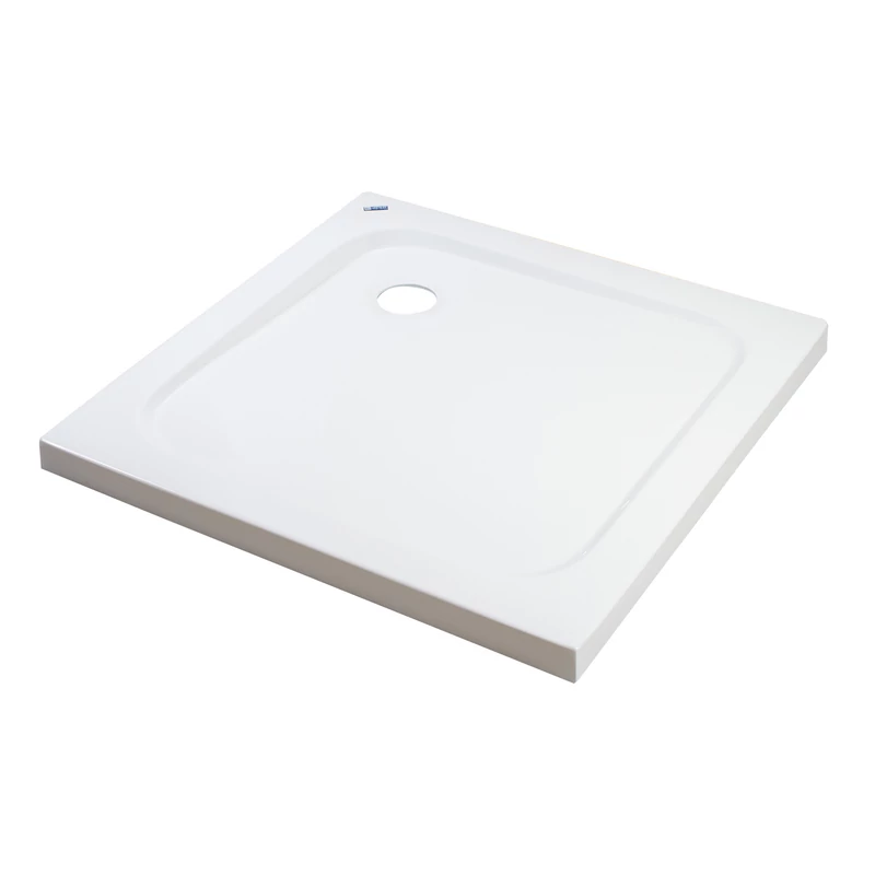 Coria 80x80x5 cm szögletes, akril zuhanytálca szifonnal