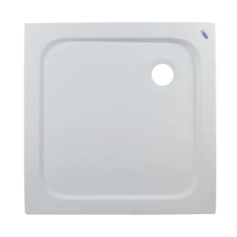 Coria 80x80x5 cm szögletes, akril zuhanytálca szifonnal