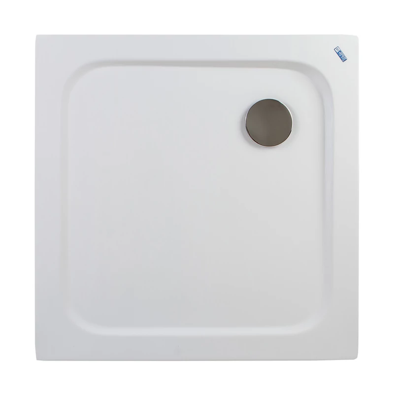 Coria 80x80x5 cm szögletes, akril zuhanytálca szifonnal