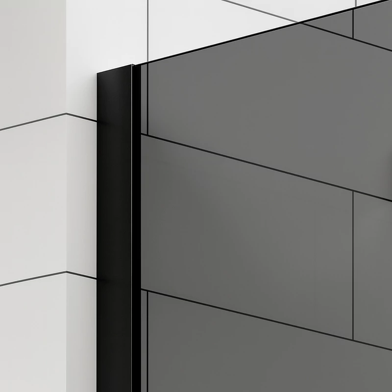 Walk-in || Black zuhanyfal, füstüveggel 80, 200cm, 8mm, NANO