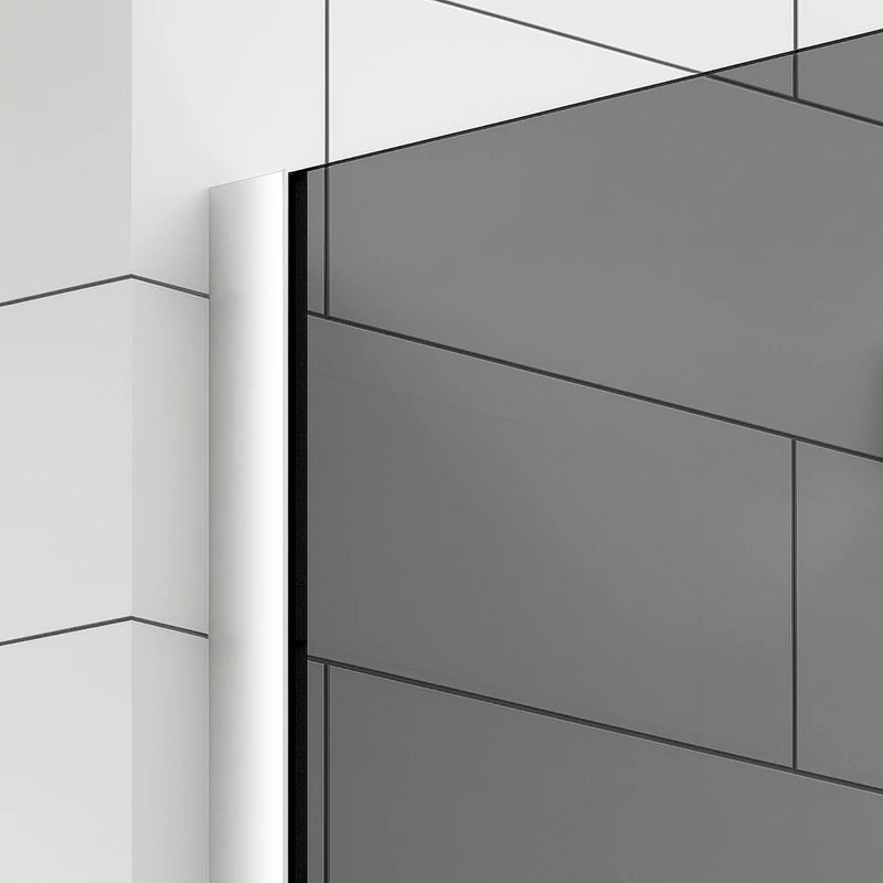 Walk-in Chrome zuhanyfal, füstüveggel 90, 200cm, 8mm, NANO