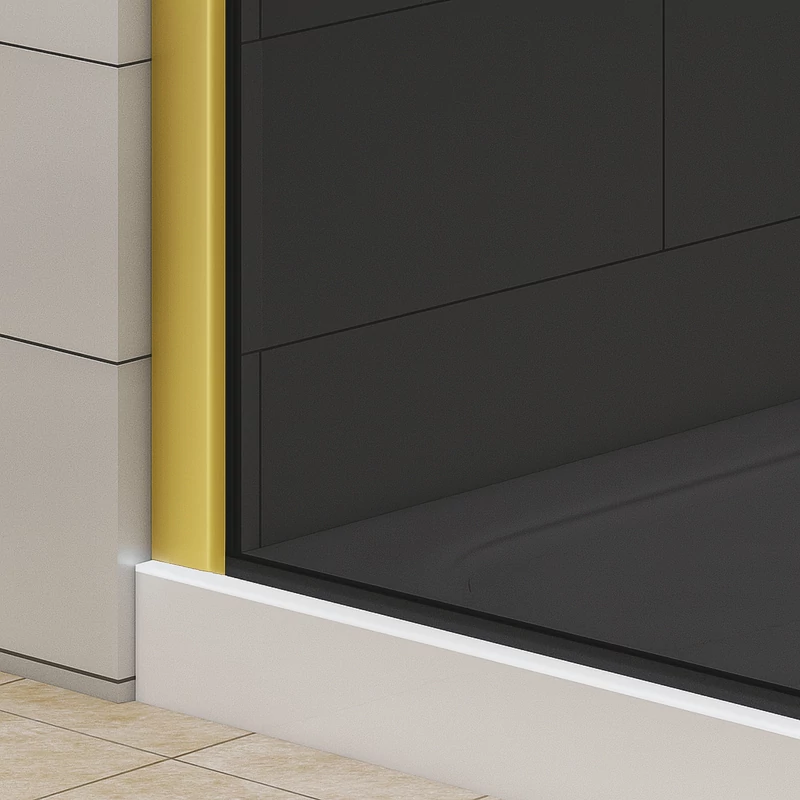 Walk-in || Gold zuhanyfal, füstüveggel 80, 200cm, 8mm, NANO