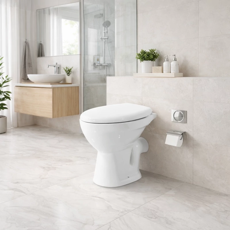 CORI || mélyöblítéses WC csésze, kerámia, fehér, hátsó kifolyású