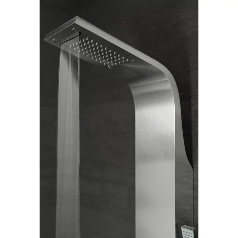 Alegre Silver zuhanypanel, rozsdamentes acél