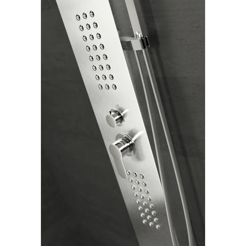Alegre || Silver zuhanypanel, rozsdamentes acél