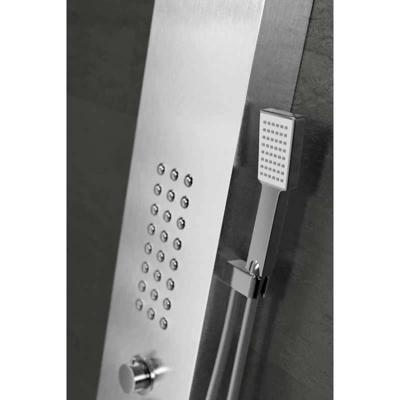 Verona SILVER zuhanypanel, rozsdamentes acél, LED, thermosztát
