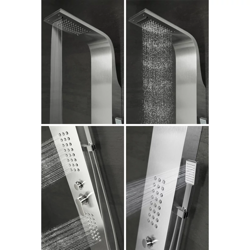 Alegre Silver zuhanypanel, rozsdamentes acél