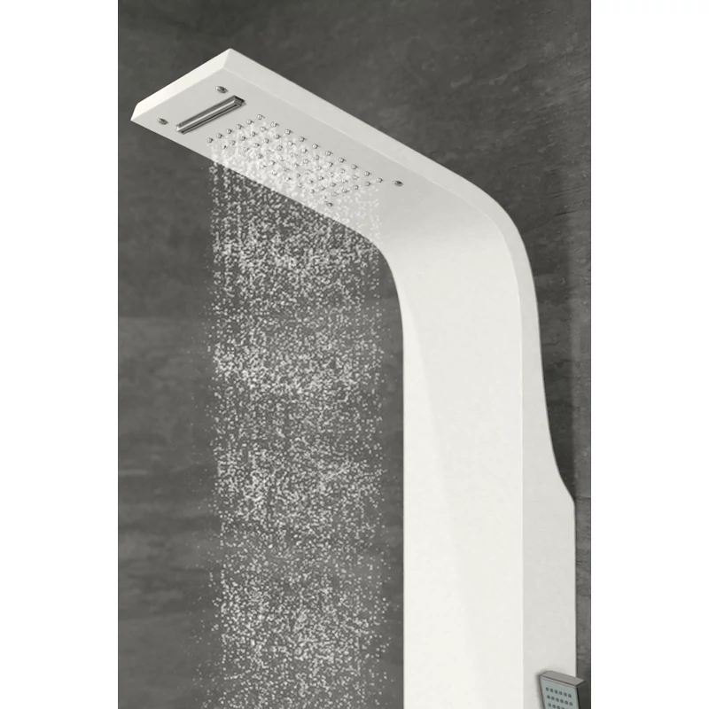 Alegre || White zuhanypanel, rozsdamentes acél