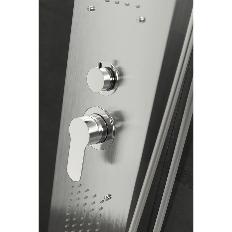 Bologna Silver zuhanypanel, rozsdamentes acél