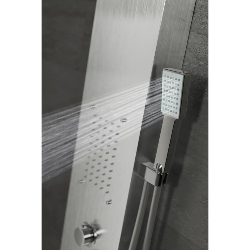 Merin Silver zuhanypanel, rozsdamentes acél