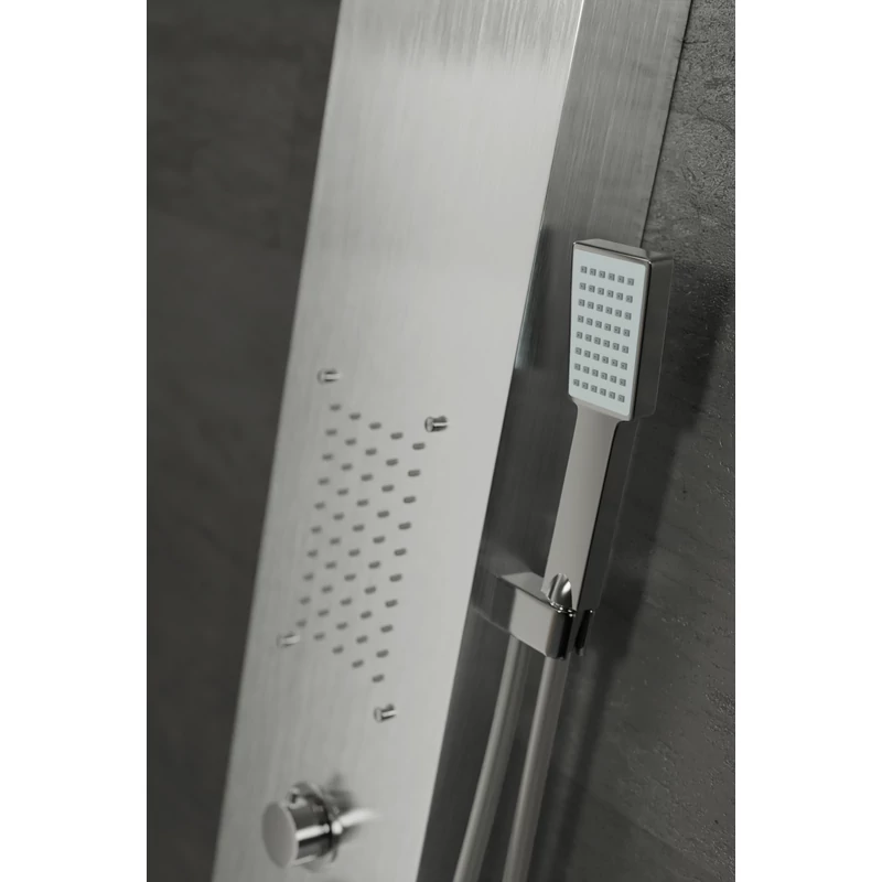 Merin Silver zuhanypanel, rozsdamentes acél