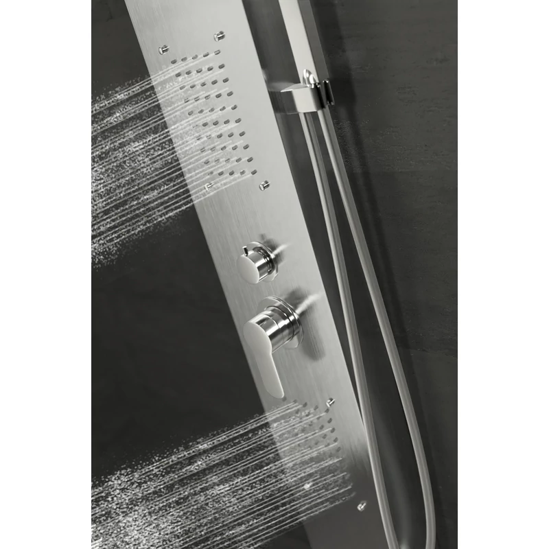 Merin Silver zuhanypanel, rozsdamentes acél