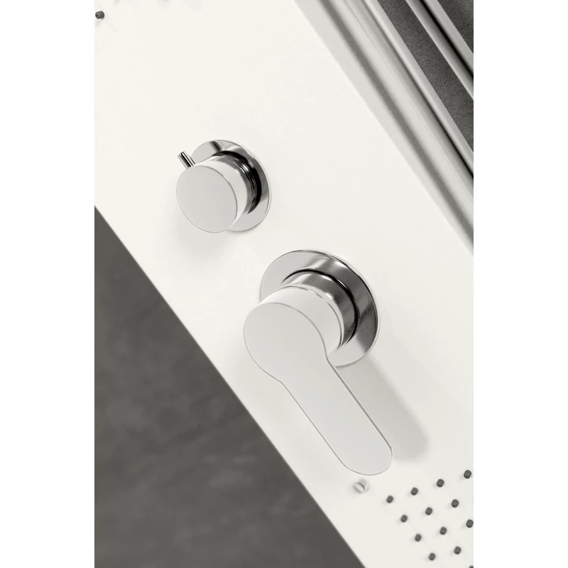 Merin WHITE zuhanypanel, rozsdamentes acél
