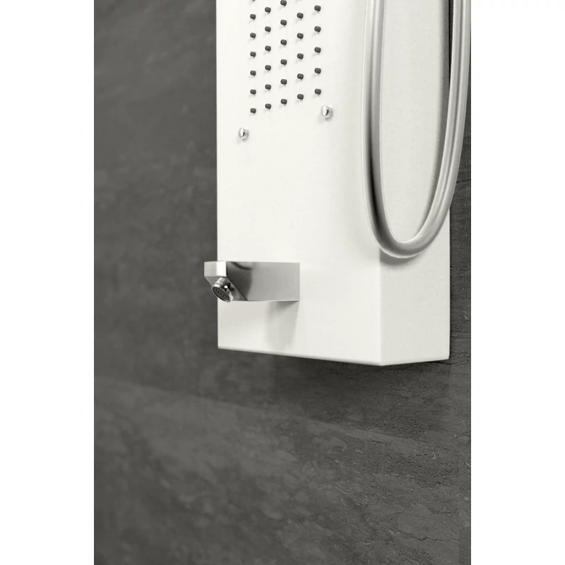 Merin || White zuhanypanel, rozsdamentes acél